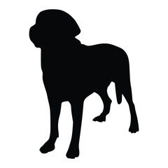 Dog silhouette. Dog labrador. Vector Animal. Pet