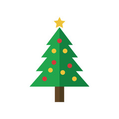 ornaments, brown trunk, festive, holiday decoration, vector art, clean lines, simple
