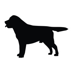 Dog silhouette. Dog labrador. Vector Animal. Pet