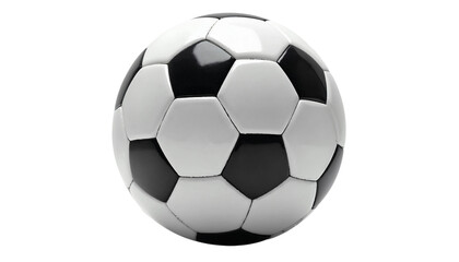 Classic Black and White Soccer Ball Isolated on transparent Background