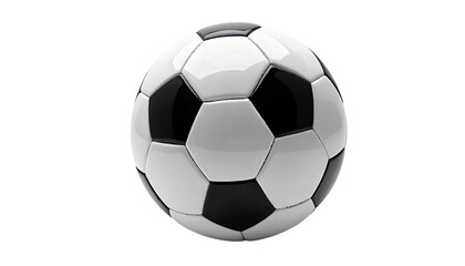 Obraz premium Classic Black and White Soccer Ball Isolated on transparent Background