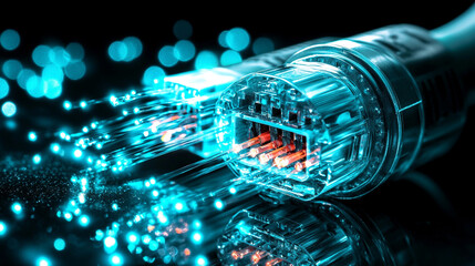 Ai generated technology image data transmission digital environment high-tech viewpoint networking concept for seo impact