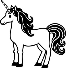 vector unicorn outline