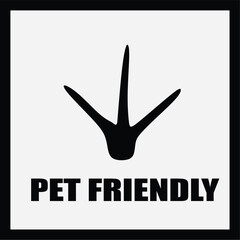 Pet Friendly Icon or Pet Friendly Label Vector Isolated in Flat Style. Best Pet Friendly icon vector for product packaging design element. Pet Friendly Label Vector