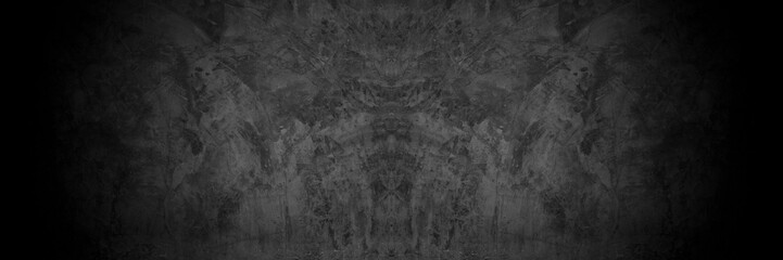 Old wall texture cement dark black gray background abstract grey color design are light with white gradient background.