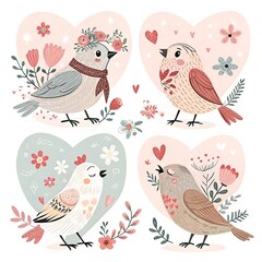 Obraz premium Doves with heart