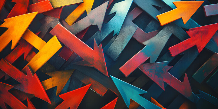 A Vibrant Arrangement Of Colorful Arrows Forming An Intricate Pattern


