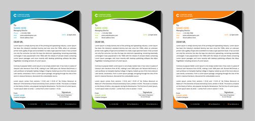 Modern corporate letterhead design template