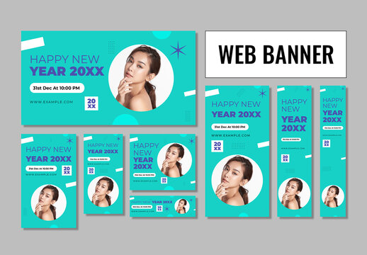 New Year Web Banner Set