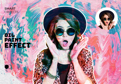 Creative Paint Photo Effect Mockup Template