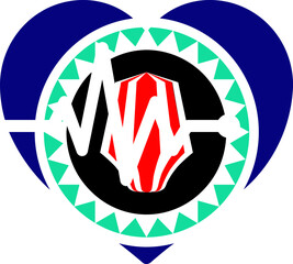 Autonomous Region Of Bougainville Flag in Heart with Pulse