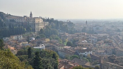Verona, Italy - November 8, 2024: Cityscape. Aerial view of the city.