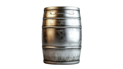 steel barrel isolated on white background