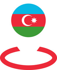 Location Icon of Azerbaijan Flag