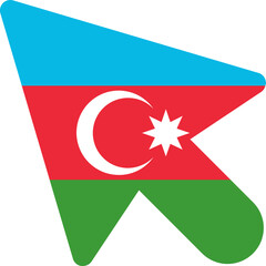 Azerbaijan Flag On Curser
