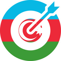 Azerbaijan Flag on Target icon