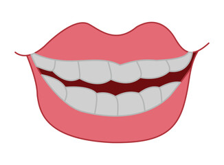 Teeth smile dental vector illustration