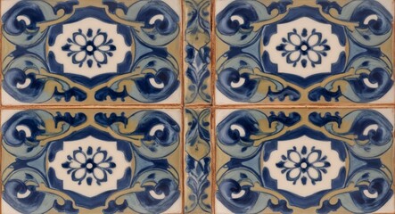 Ceramic Tile on Blue background design