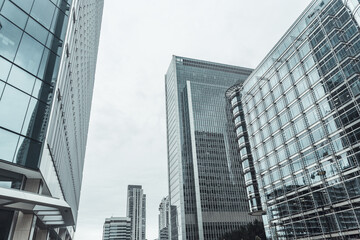 Urban Skyscrapers with Modern Architecture