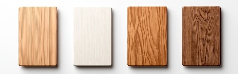 Naklejka premium Wooden photo frames, isolated against a backdrop. Contemporary realistic depiction of square light and dark brown borders crafted from natural wood, functioning as a blank canvas mockup for interior