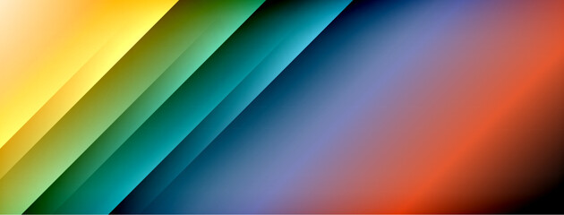 Colorful gradient with lines made of shadow and light. Creative background