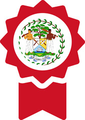Belize flag on badge bag