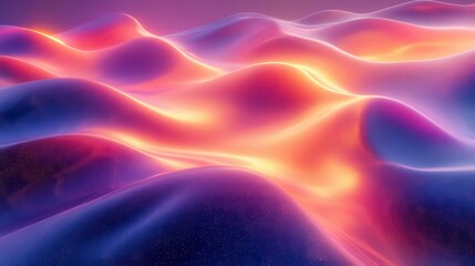 Fototapeta premium Abstract geometric waves with glowing pastel highlights, dynamic patterns, and intricate finishes