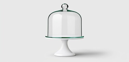 Stylish crystal cake stands, both covered and uncovered, featuring modern 3D transparent dessert displays with elegant stems and dome lids, as well as flat presentation surfaces.