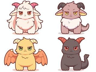 Four Cute Fantasy Creatures
