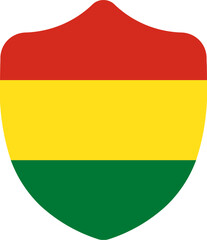 Shield Shape of Bolivia Flag