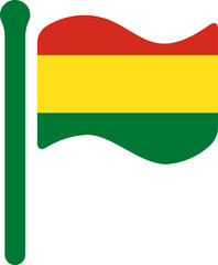 Bolivia Flag free flown Rounded icon