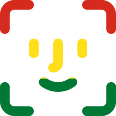 Bolivia flag on Face ID outline icon