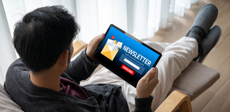 newsletter signup page on computer for customer to subscribe snugly newsletter update information to subscriber