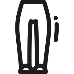 Symbols representing women's clothing focusing on pants and fashion design elements