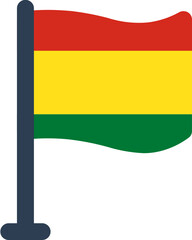 Bolivia Flag Rounded