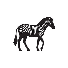 zebra vector, zebra icon, silhouette of zebra crossing vector illustration, zebra silhouette, icon logo