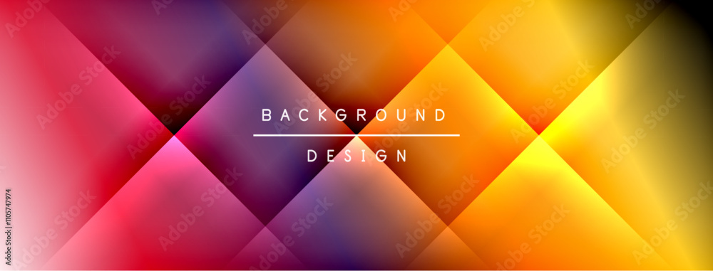 Aufkleber dynamic shadow lines with gradient colors geometric background
