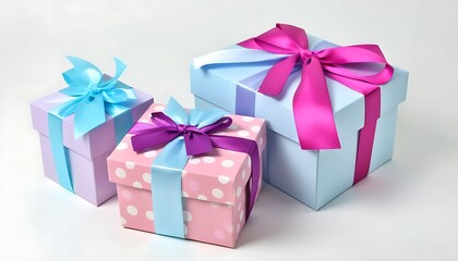 Obraz premium Creative gift box design with colorful packaging art