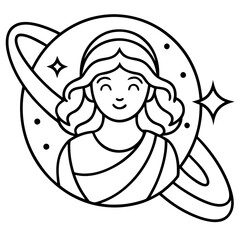 realistic christmas angel icon line art linear style sign symbol vector illustration pixel graphics on a white background for concept, photo overlays, t-shirt prints, flyer poster designs