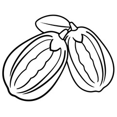 date fruits with a leaf on top. The fruits are the main focus of the image. The leaf on top of the fruits adds a touch of nature and freshness to the scene. The image is simple and clean.. 