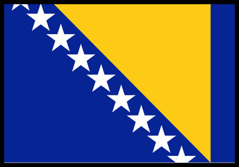 Bosnia and Herzegovina Flag rectangle Icon