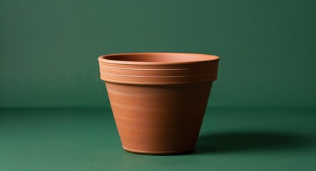 Terracotta Pot on Green background design