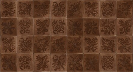 Tile Piece on Brown background design