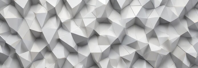 Decorative polygonal pattern in white color scheme on gray base, crisp, elegant, intricate design, ornate, symmetry