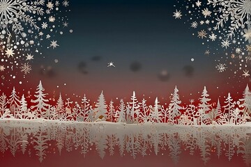 A festive Christmas background filled with symbols of the season.