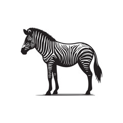 zebra vector, zebra icon, silhouette of zebra crossing vector illustration, zebra silhouette, icon logo