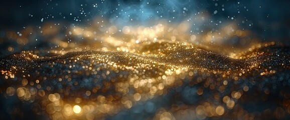 Golden Sands Abstract Glittering Texture Background