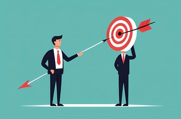 Learn from failure or mistake, admit and embrace the failure and practice to achieve success next time concept, businessman holding book look at missed target arrow learning or studying mistakes.