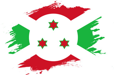 Grunge Brush On Flag Of Burundi