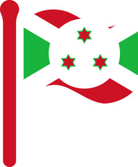 Burundi Flag free flown Rounded icon